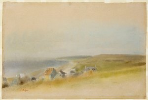 Case sul bordo della scogliera a Villers-sur-Mer, 1869 da Edgar Degas