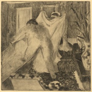 Uscendo dal Bagno, c. 1879-1880 da Edgar Degas