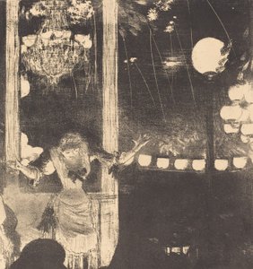Mademoiselle Becat al Cafe des Ambassadeurs, c.1877 da Edgar Degas