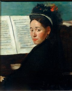 Mademoiselle Dihau al piano da Edgar Degas