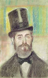 Uomo con cappello da opera da Edgar Degas