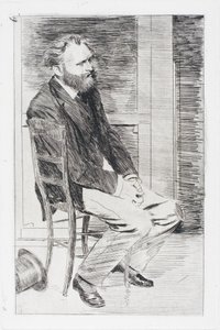 Manet seduto, girato a destra da Edgar Degas