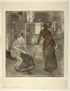 Mary Cassatt al Louvre: La Galleria Etrusca, 1879-80 da Edgar Degas
