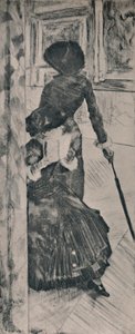 Mary Cassatt al Louvre, c.1880, 1946 da Edgar Degas