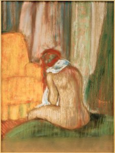 Nudo seduto di schiena da Edgar Degas