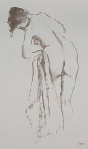 Donna nuda con asciugamano, in piedi, 1891-92