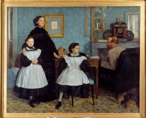 Ritratto della famiglia Bellelli Il pittore trascorse alcuni mesi in Toscana con i suoi zii, i Bellelli - Dipinto di Edgar Degas (1834-1917)