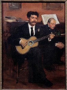 Ritratti di Lorenzo Pagans (1838-1883) tenore spagnolo e Augustus De Gas (1807-1874) padre dell