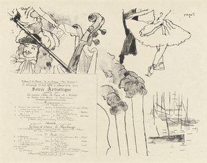 Programma per la Soiree Artistique Programme de la Soirée des anciens élèves du Lycée de Nantes, 18 da Edgar Degas