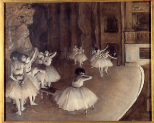 Ripetizione di un balletto sul palco (1874) (dettaglio) da Edgar Degas