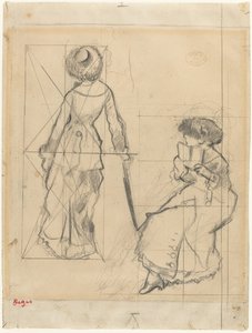 Studio per Mary Cassatt al Louvre [recto], c. 1879