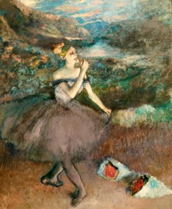 Ballerina con mazzi di fiori da Edgar Degas