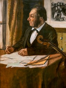 Il violoncellista Louis-Marie Pilet (dettaglio). Intorno al 1868-1869. da Edgar Degas