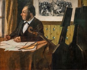 Il violoncellista Louis-Marie Pilet da Edgar Degas