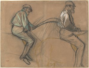 Due studi di un fantino da Edgar Degas