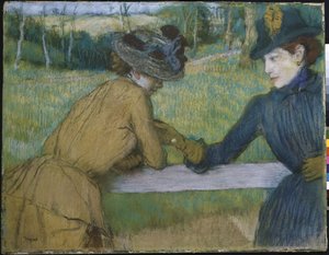 Due Donne Appoggiate a una Staccionata da Edgar Degas