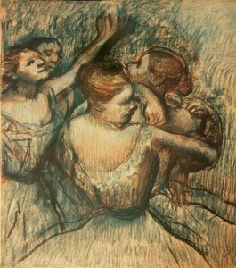 Quattro ballerine a mezzo busto da Edgar Degas