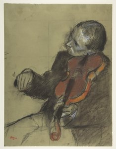 Violinista, studio per "La lezione di danza" da Edgar Degas