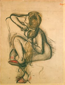 Donna che si pettina i capelli da Edgar Degas