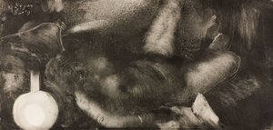 Donna sdraiata sul letto da Edgar Degas