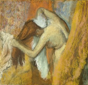 Donna alla toilette da Edgar Degas