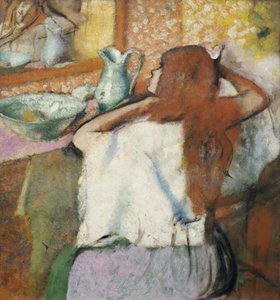 Donna alla toilette