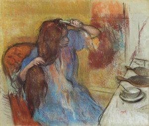 Donna alla toilette