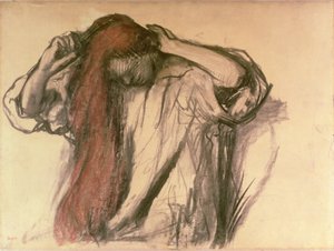 Donna che si pettina i capelli da Edgar Degas