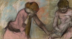 Giovani ragazze che guardano un album da Edgar Degas
