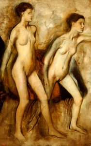 Giovani ragazze spartane che provocano i ragazzi da Edgar Degas