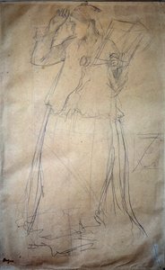 Giovane donna che canta da Edgar Degas