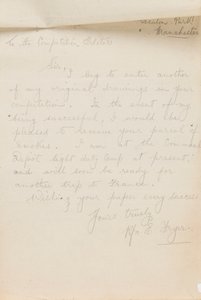 Lettera a un redattore di concorso di giornale, 1917 da Edgar Fryer