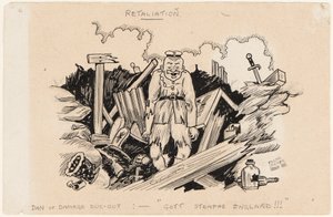 Ritorsione, Dan di Damage Dug-Out: Gott Strafe England!!!, 1917 da Edgar Fryer