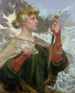 Stella alpina (olio su pannello)