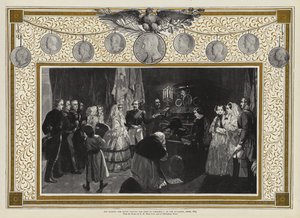 Sua Maestà la Regina in visita alla tomba di Napoleone I agli Invalides, Parigi, 1855