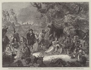 Campi di Highgate durante il Grande Incendio di Londra, 1666 da Edgar Melville Ward