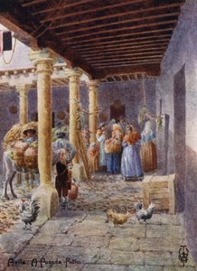 Spagna settentrionale: Avila, un patio della posada