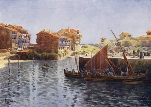 Spagna settentrionale: Llanes, il porto da Edgar T. A. Wigram