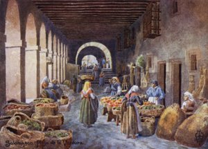 Spagna settentrionale: Salamanca, arcate nella Plaza de la Verdura da Edgar T. A. Wigram