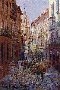 Spagna settentrionale: Toledo, Calle del Comercio, con la Torre della Cattedrale