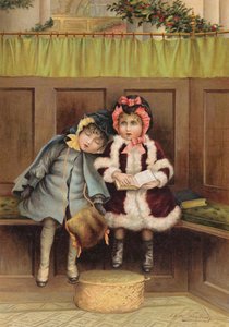 Due ragazze in chiesa la mattina di Natale da Edith S. Berkeley