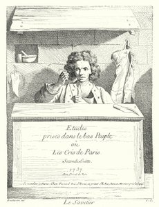 Il calzolaio (incisione) da Edmé (after) Bouchardon
