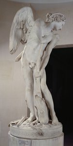 Cupido che intaglia il suo arco dal bastone di Ercole da Edmé Bouchardon