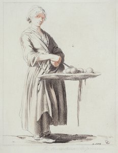 La venditrice di mele da Edmé Bouchardon
