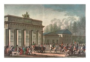Ingresso dei francesi a Berlino, 27 ottobre 1806, c1850 da Edme Bovinet