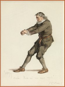 Ritratto di Arpagone, 1870 circa (acquerello) da Edmond Aime Florentin Geffroy
