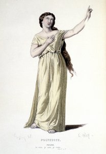 Il personaggio di Pauline nella tragedia Polyeucte martyr - Teatro completo: (Collezione di opere di Corneille) disegno di Geffroy, incisione di L. Wolff - ed. Laplace, Sanchez et Cie, Parigi 1884 da Edmond Aime Florentin Geffroy