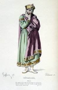 Il personaggio di Phocas nella tragedia Heraclius - Teatro Completo: (Collezione di opere di Corneille) disegno di Geffroy, incisione di Delanoix - ed. Laplace, Sanchez et Cie, Parigi 1884 da Edmond Aime Florentin Geffroy