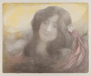 Ragazza con i capelli lunghi da Edmond Francois Aman Jean