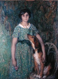 Ragazza con un Cane